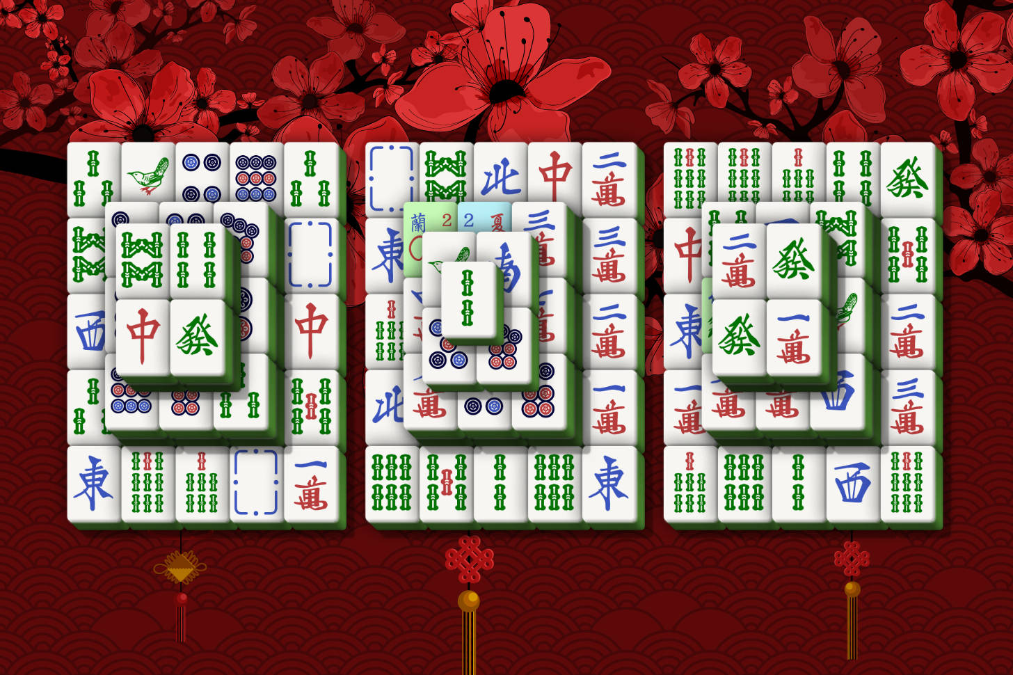 Online Mahjong Solitaire. Маджонг флаги
